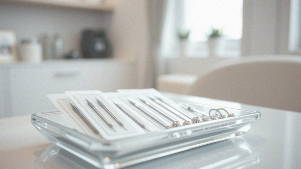 Jakie materiały są używane podczas zabiegu przekłuwania uszu?