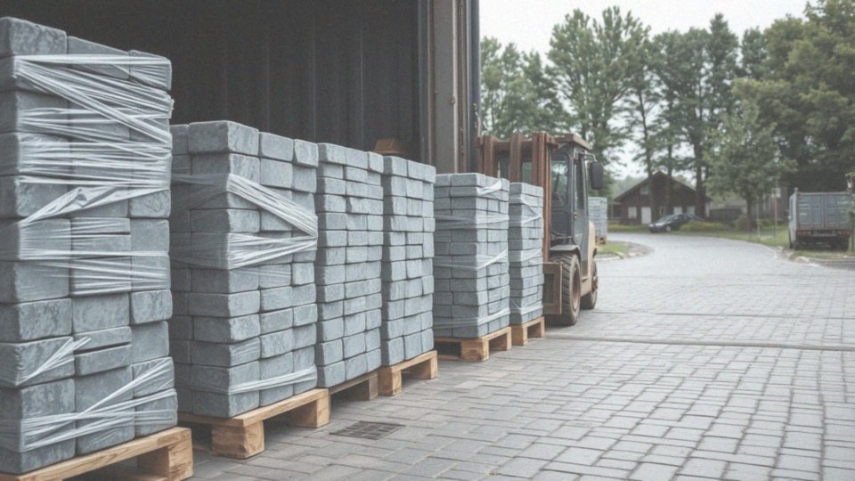 Jakie są bezpieczeństwo i procedury przy transportowaniu palet kostki brukowej?