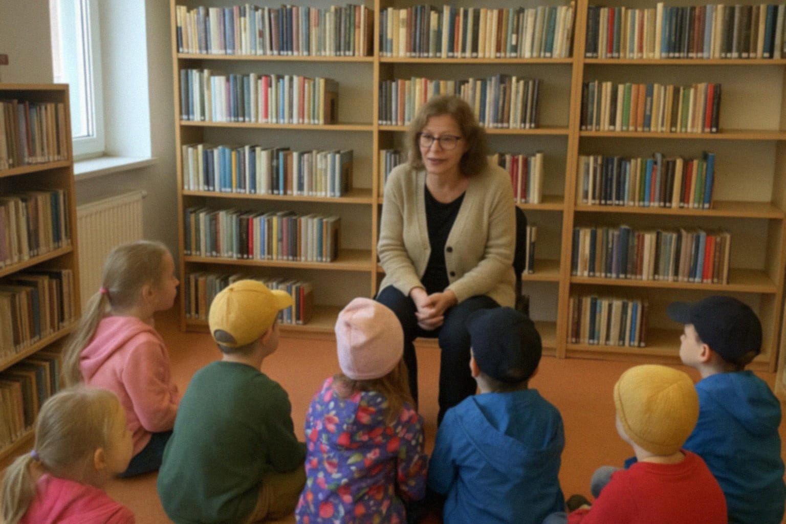 Przedszkolaki z Bielan w bibliotece – twórcze zajęcia dla najmłodszych